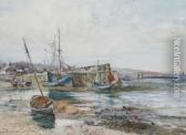 Low Tide Oil Painting - Joseph Hughes Clayton