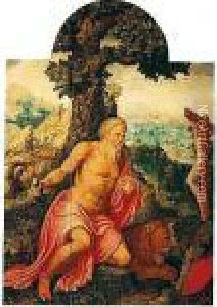 Saint Jerome Oil Painting - Lambert van Noort