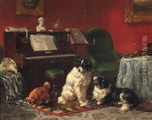 The Naughty Spaniel Oil Painting - Wouterus Verschuur
