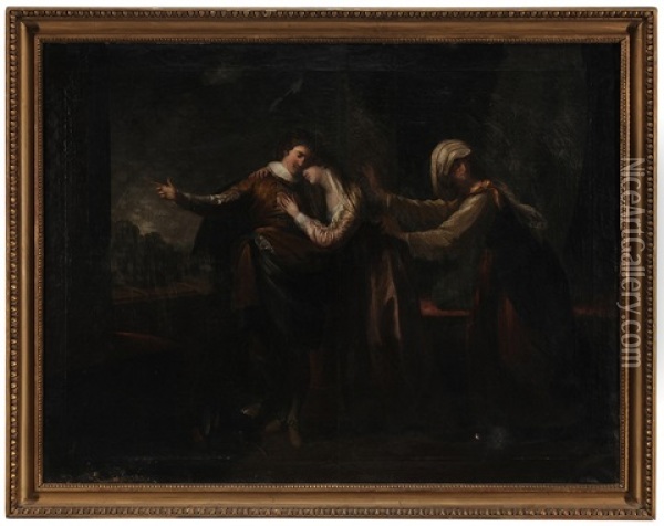 Romeo And Juliet, Representing Act Iii, Scene 5 Of Shakespeare's Play Oil Painting - Benjamin West