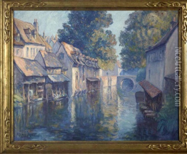 Soleil D'automne A Chartres Oil Painting - Frank Milton Armington