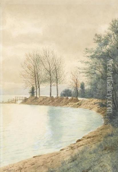 Am Zurichsee: Zurichhorn Oil Painting - Wilhelm Bernhard Benteli