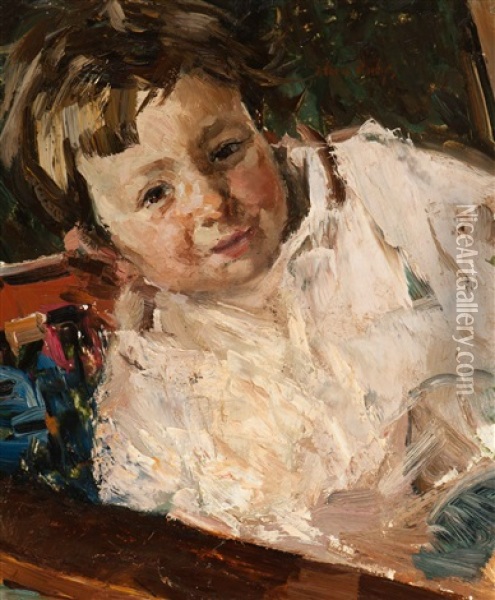 Portrait Of Erna Siegel Oil Painting - Otto Willem Albertus Roelofs