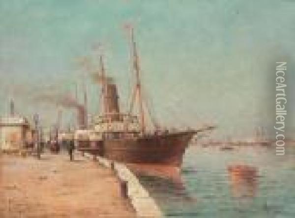 Le Port De Honfleur Oil Painting - Henri Malfroy
