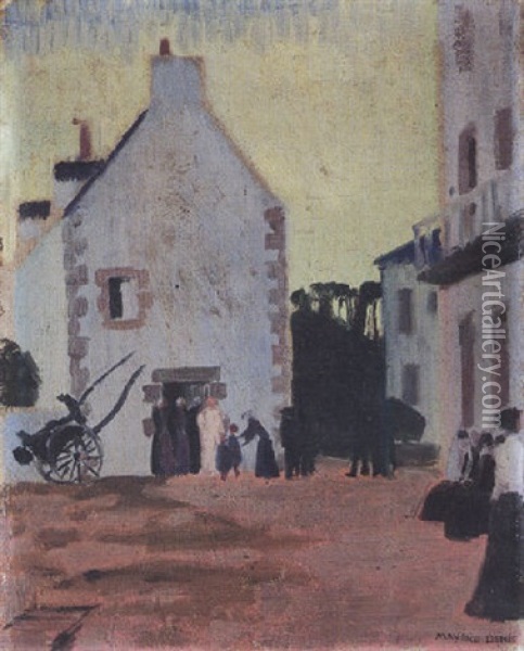 La Visite En Bretagne Oil Painting - Maurice Denis