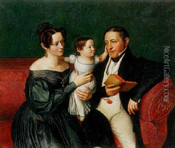 Familienbild Oil Painting - Eduard George
