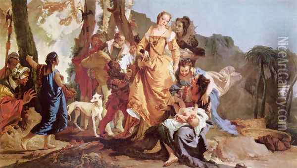 Finding the Moses Oil Painting - Giovanni Battista Tiepolo