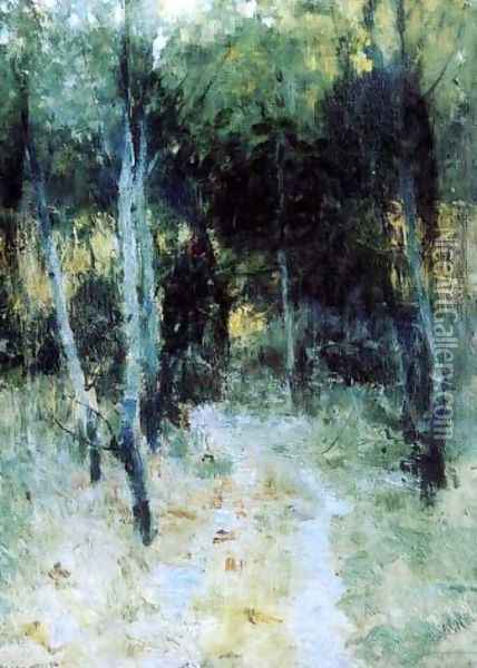 Path in the Woods (Chemin dans un sous-bois) Oil Painting - Wladyslaw Podkowinski