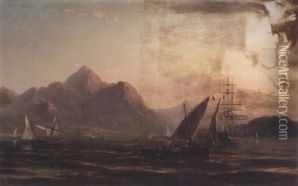 The Bay Of Putna, Spain Oil Painting - Vilhelm Melbye