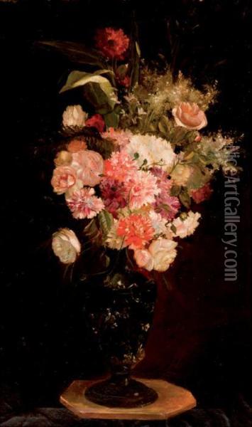 Bodegon De Flores Oil Painting - Jose Maria Murillo Y Bracho