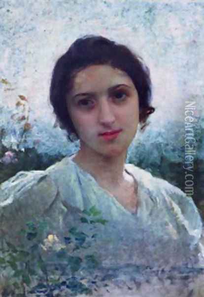 Eugénie Lucchesi, étude (Eugénie Lucchesi (a study)) Oil Painting - Lenoir Charles Amable