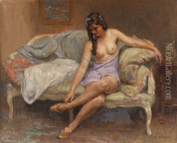 Jeune Femme Au Deshabille Oil Painting - Frederic Dufaux
