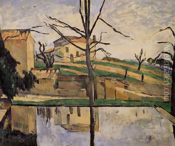 The Pool At Jas De Bouffan Oil Painting - Paul Cezanne