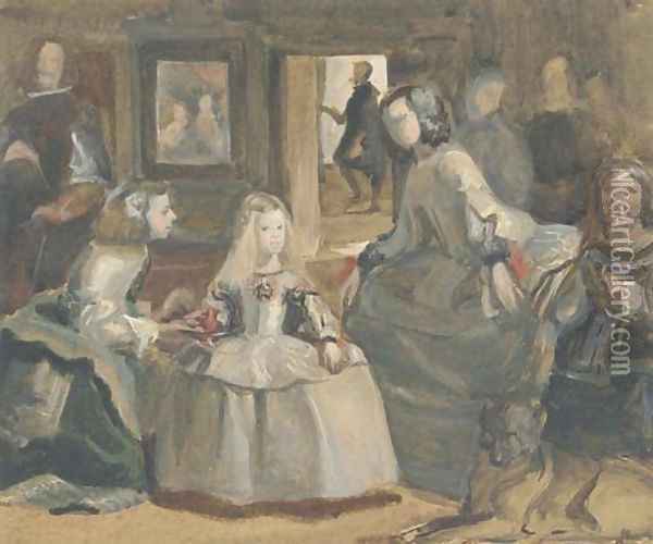 'Las Meninas', after Velasquez Oil Painting - Hercules Brabazon Brabazon