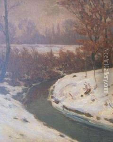 Winter Landscape Oil Painting - Mark Senior