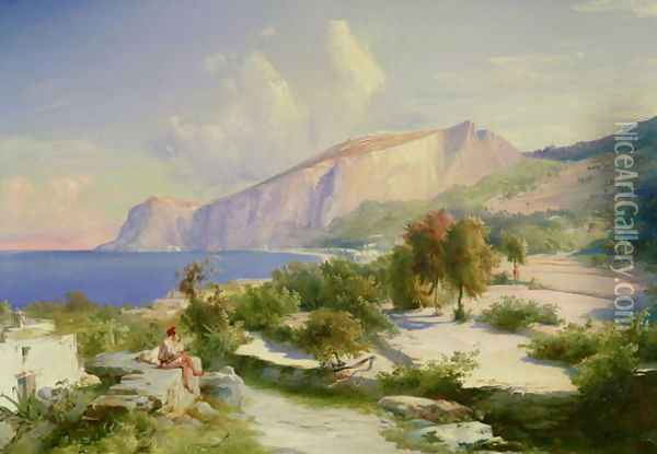 The Marina Grande, Capri, c.1829 Oil Painting - Karl Blechen
