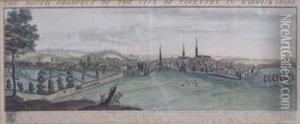 The South Prospect Of The City Of Coventry Oil Painting - Nathaniel and Samuel Buck