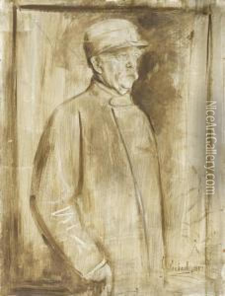 Otto Prince Of Bismarck Oil Painting - Franz von Lenbach