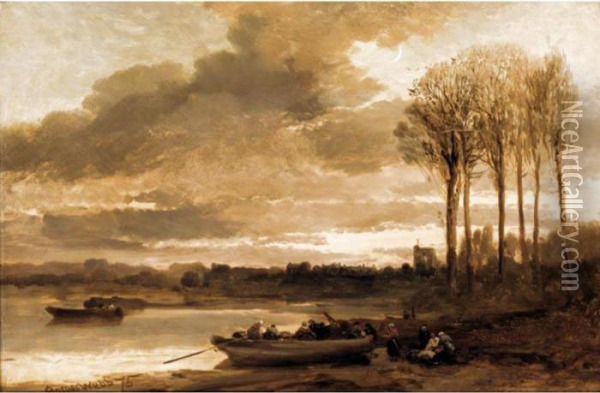Belgian Landscape Oil Painting - James Webb