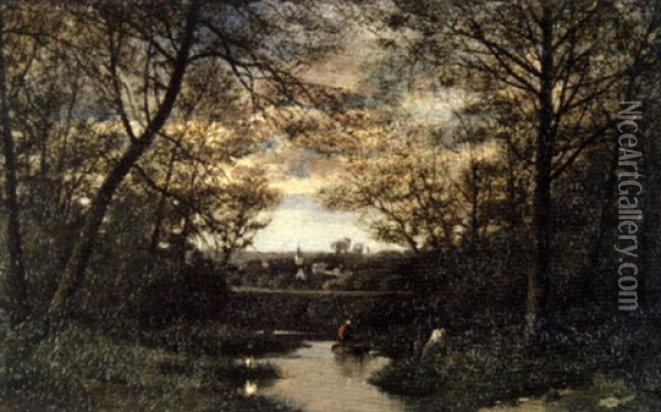 Ruisseau En Sous-bois Oil Painting - Ferdinand Bonheur