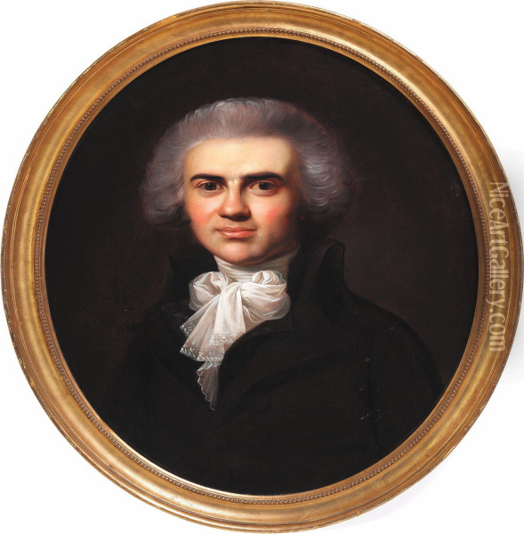 Portrait Of Dr Oil Painting - Jens Juel