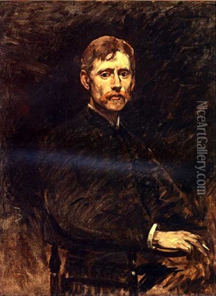 Portrait Of Emil Carlsen Oil Painting - Frank Duveneck