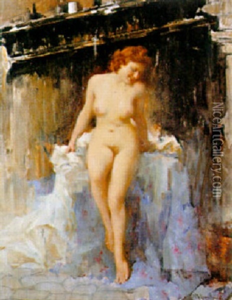 Nudo Di Donna Oil Painting - Francesco Longo Mancini