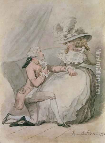 The Proposal, 1796 Oil Painting - Thomas Rowlandson
