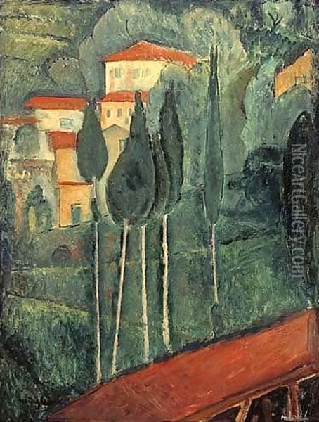 Paysage du midi Oil Painting - Amedeo Modigliani