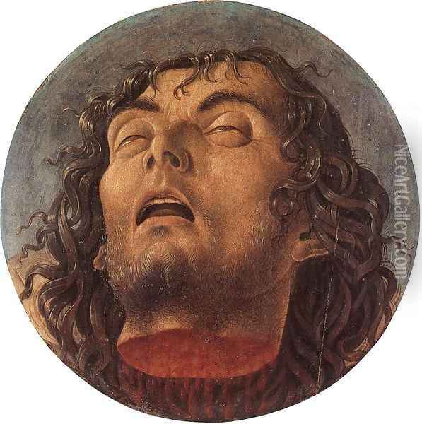 Head of the Baptist Oil Painting - Giovanni Bellini