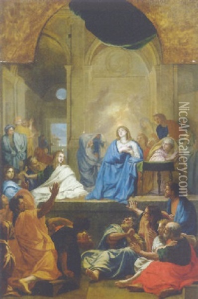The Pentecost Oil Painting - Charles Le Brun