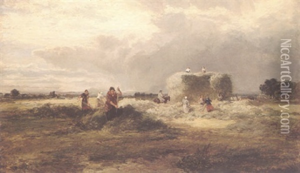 Haymaking Oil Painting - Samuel Bough