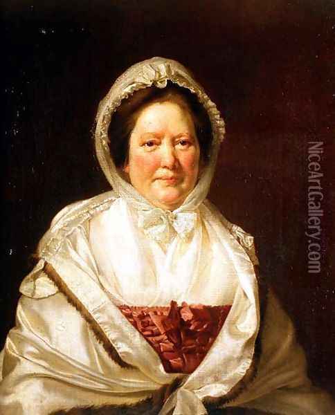Portrait of Barbara Tatton Oil Painting - Josepf Wright Of Derby