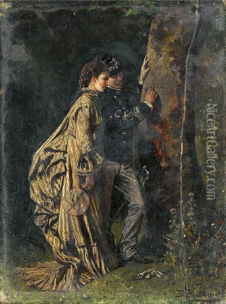 An Inscription Of Love Oil Painting - Eugene Benson