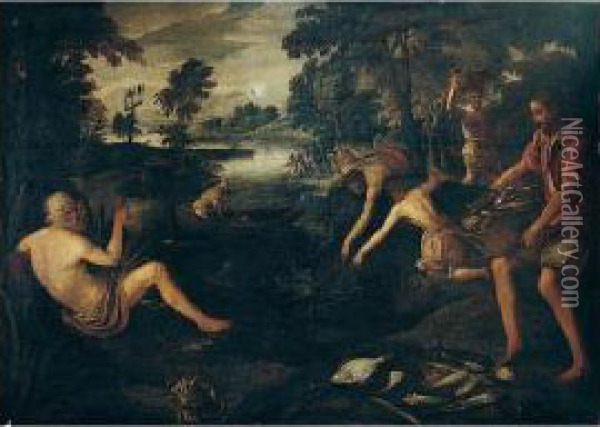 An Allegory Of Water Oil Painting - Paolo Fiammingo