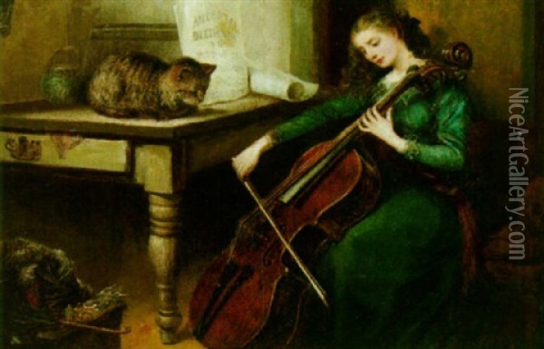 The Cats Recital Oil Painting - John Alfred Vinter