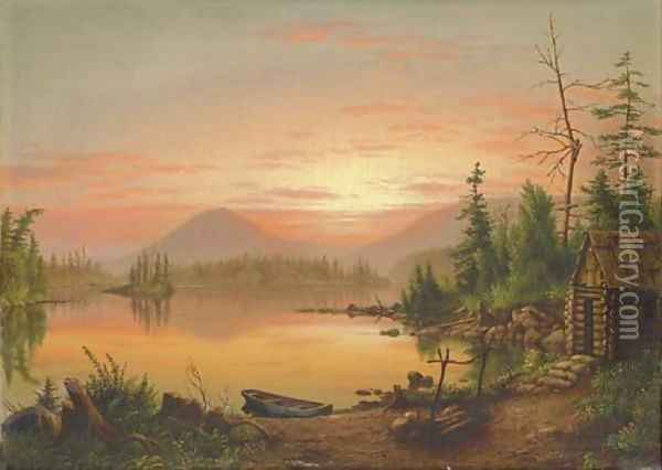 Adirondack Lake 2 Oil Painting - Levi Wells Prentice