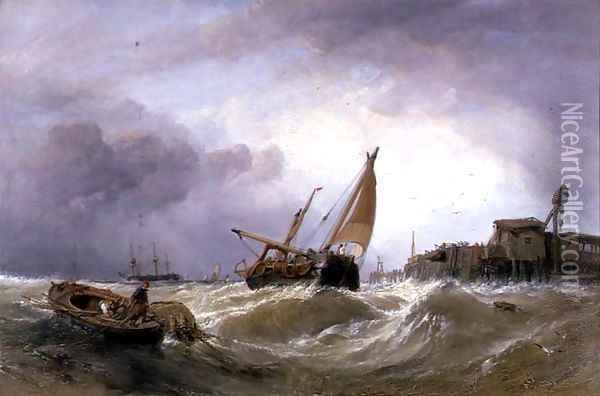 The River Texel Oil Painting - Clarkson Stanfield