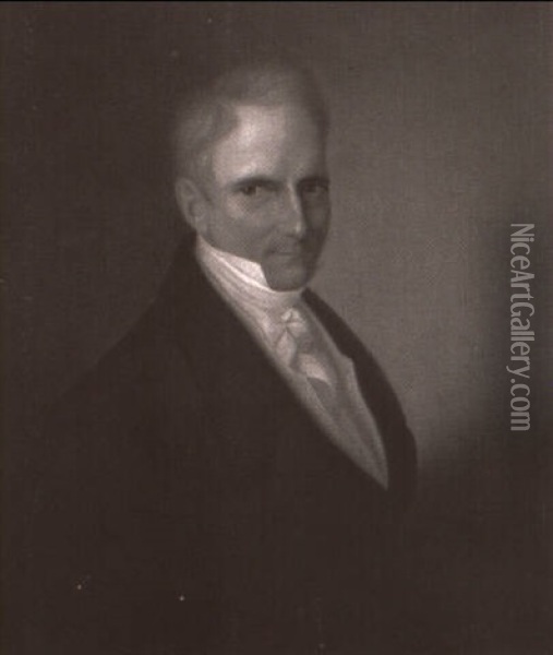 Portrait Johann Friedrich Genthe Oil Painting - Ehregott Grunler