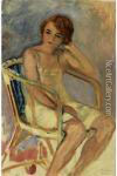Jeune Femme Assise Oil Painting - Henri Lebasque