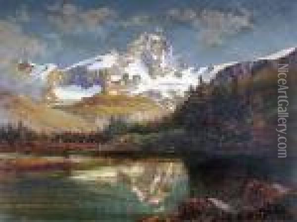 Monte Vim, Alpine View Oil Painting - Leonardo Roda