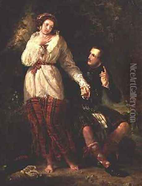 Highland Lovers Oil Painting - Benjamin Robert Haydon