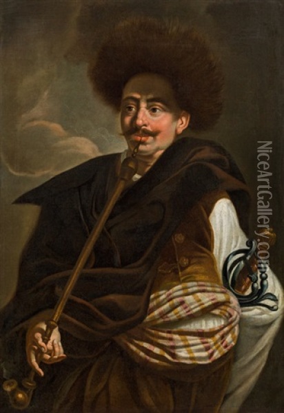 Herr In Polnischem Gewand Oil Painting - Johann (Jan) Kupetzki