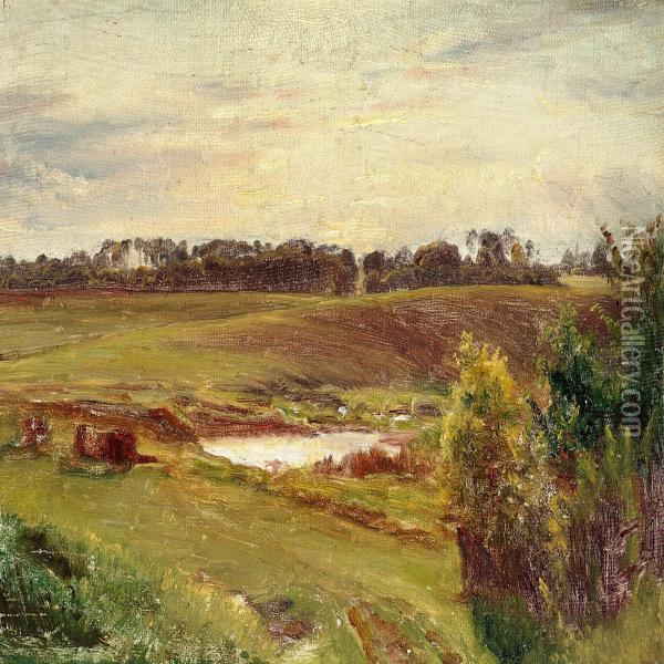 Landscape With A Moor Oil Painting - Dankvart Dreyer