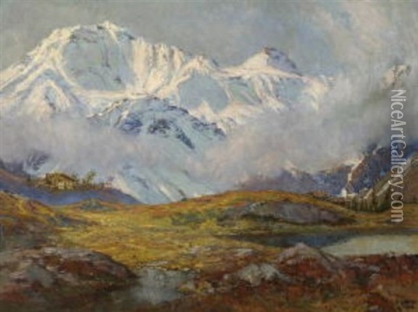 Herbstmorgen Am Simplonpass Oil Painting - Franz Xaver Hoch