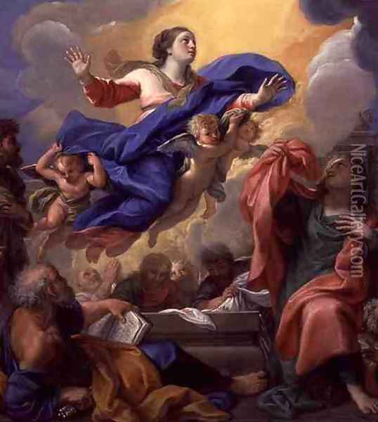 The Assumption of the Virgin Oil Painting - Guillaume Courtois