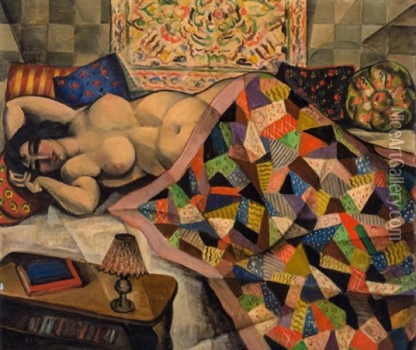 Reclining Figure, 1929 Oil Painting - Abraham S. Baylinson