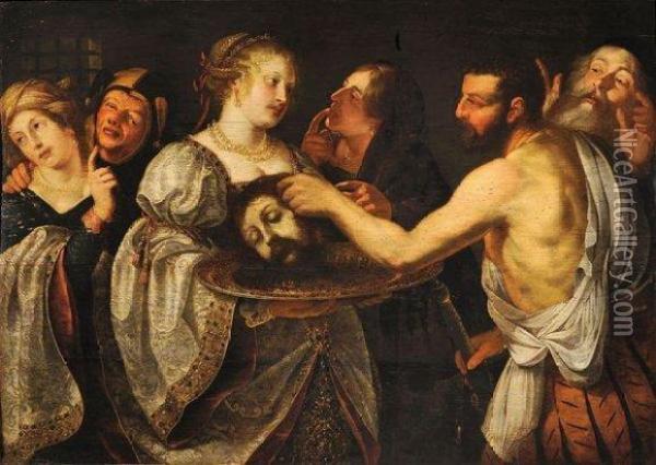 Salome Et Saint Jean Baptiste Oil Painting - Cornelis De Vos