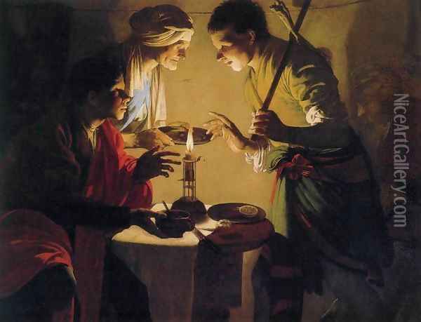 Esau Selling His Birthright 2 Oil Painting - Hendrick Terbrugghen