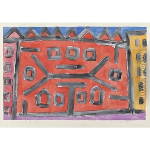 Palaste (Palace) Oil Painting - Paul Klee